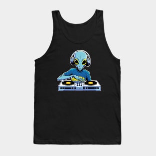 Tekno DJ Alien Rave Vinyl Tank Top